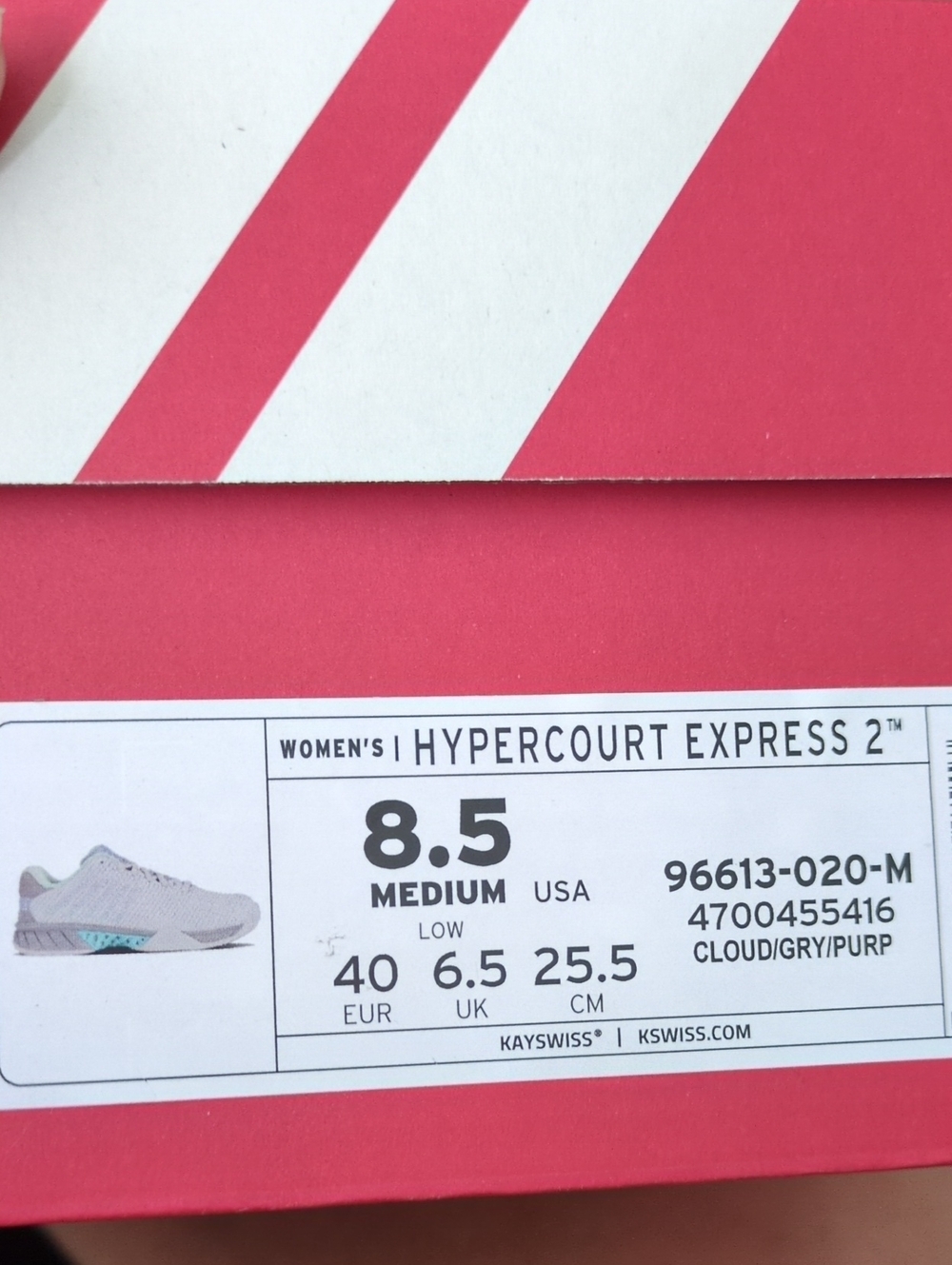 K-Swiss Hypercourt Express 2 Women's Sz 8.5 - Picture 7 of 7